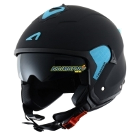 CAPACETE A MINIJET TROOPER MONO MATT BLACK/BLUE L