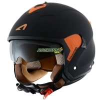 CAPACETE A MINIJET TROOPER MONO MATT BLACK/ORANGE M