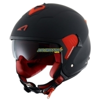 CAPACETE A MINIJET TROOPER MONO MATT BLACK/RED L