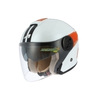 CAPACETE A DJ10 GRAPHIC EXCLUSIVE LINES WHITE ORANGE L