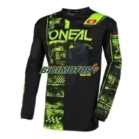 CAMISOLA O ELEMENT ATTACK V.23 BLACK/NEON YELLOW M