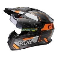 CAPACETE O D-SRS SQUARE V.23 BLACK/GRAY/ORANGE M