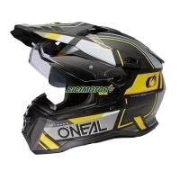 CAPACETE O D-SRS SQUARE V.23 BLACK/GRAY/NEON YELLOW S