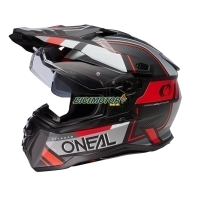 CAPACETE O D-SRS SQUARE V.23 BLACK/GRAY/RED S