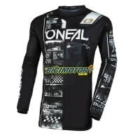 CAMISOLA O ELEMENT ATTACK V.23 BLACK/WHITE L