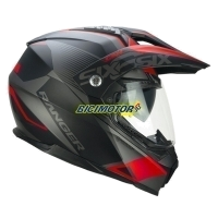 CAPACETE CGM 666G TWIN RANGER NERO ROSSO OPACO L